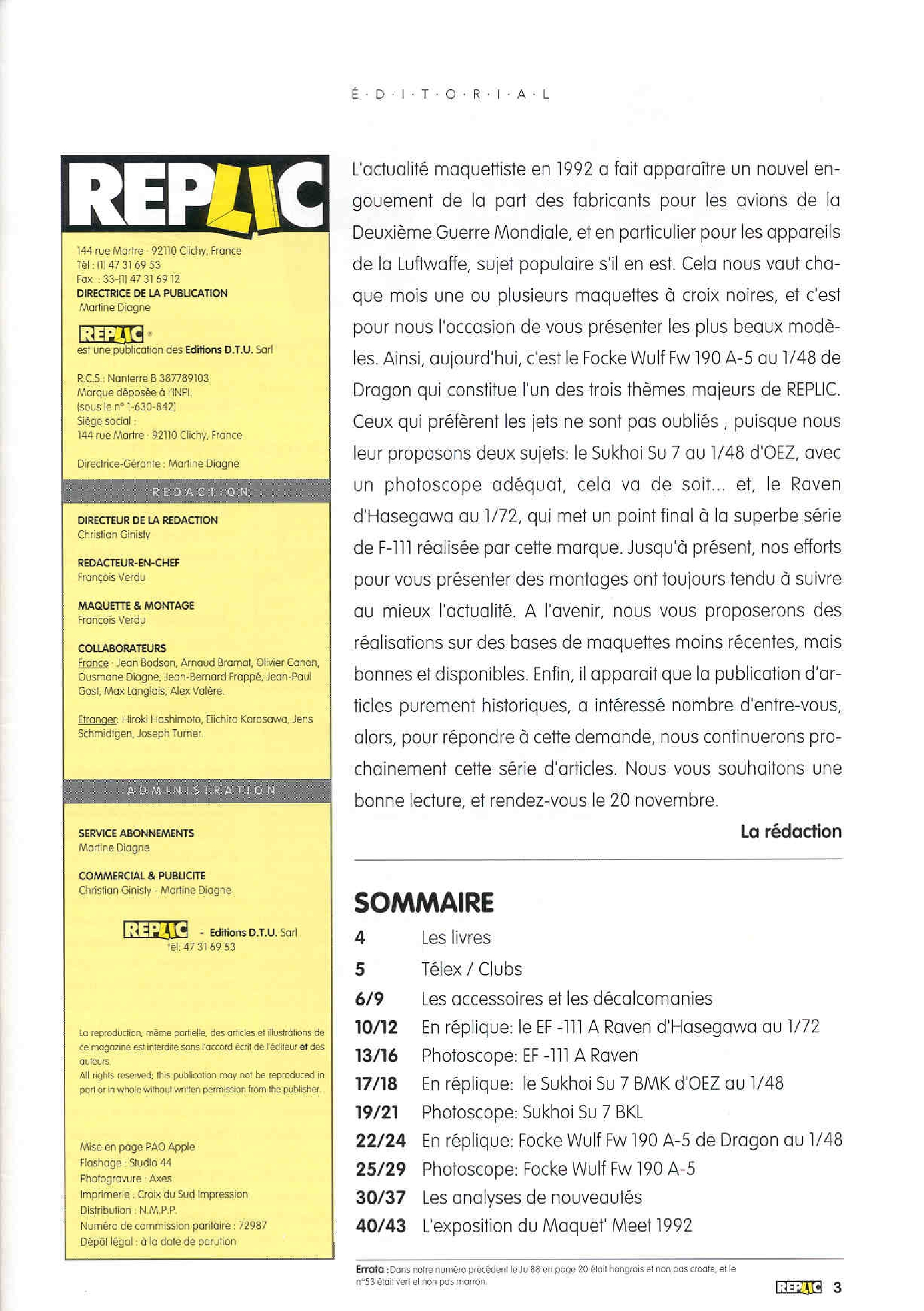 Replic 014 - EF-111, Su-7, FW-190A-5